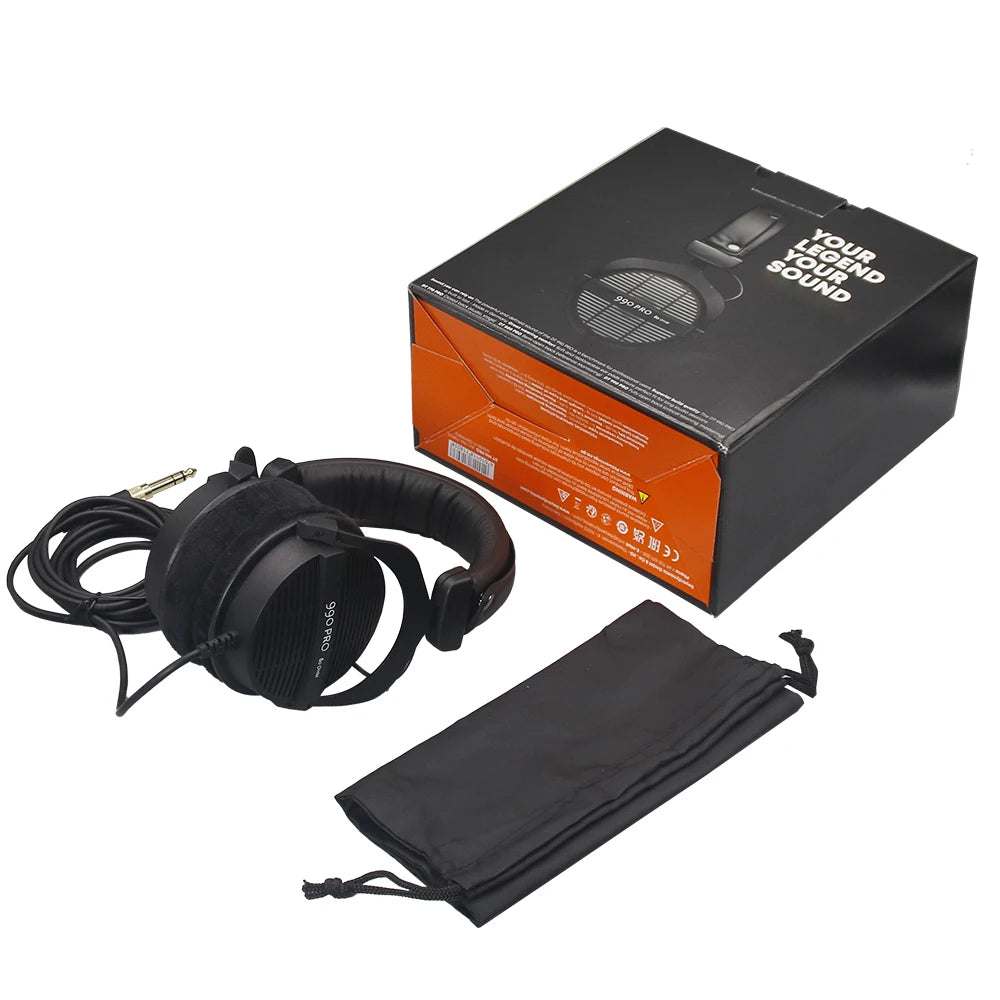 DT990PRO Black Limited Edition Open HIFI Headphones for Microphones Enhanced Sound Quality