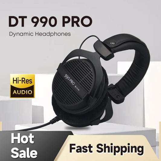 DT990PRO Black Limited Edition Open HIFI Headphones for Microphones Enhanced Sound Quality